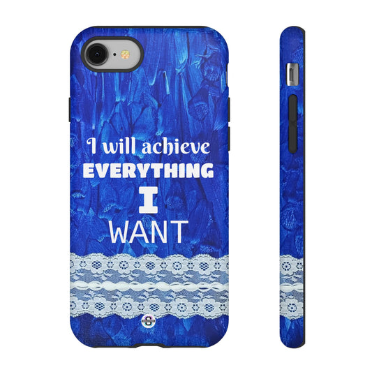 Royal Blue Hard Phone Case Phone Cover, Motivational