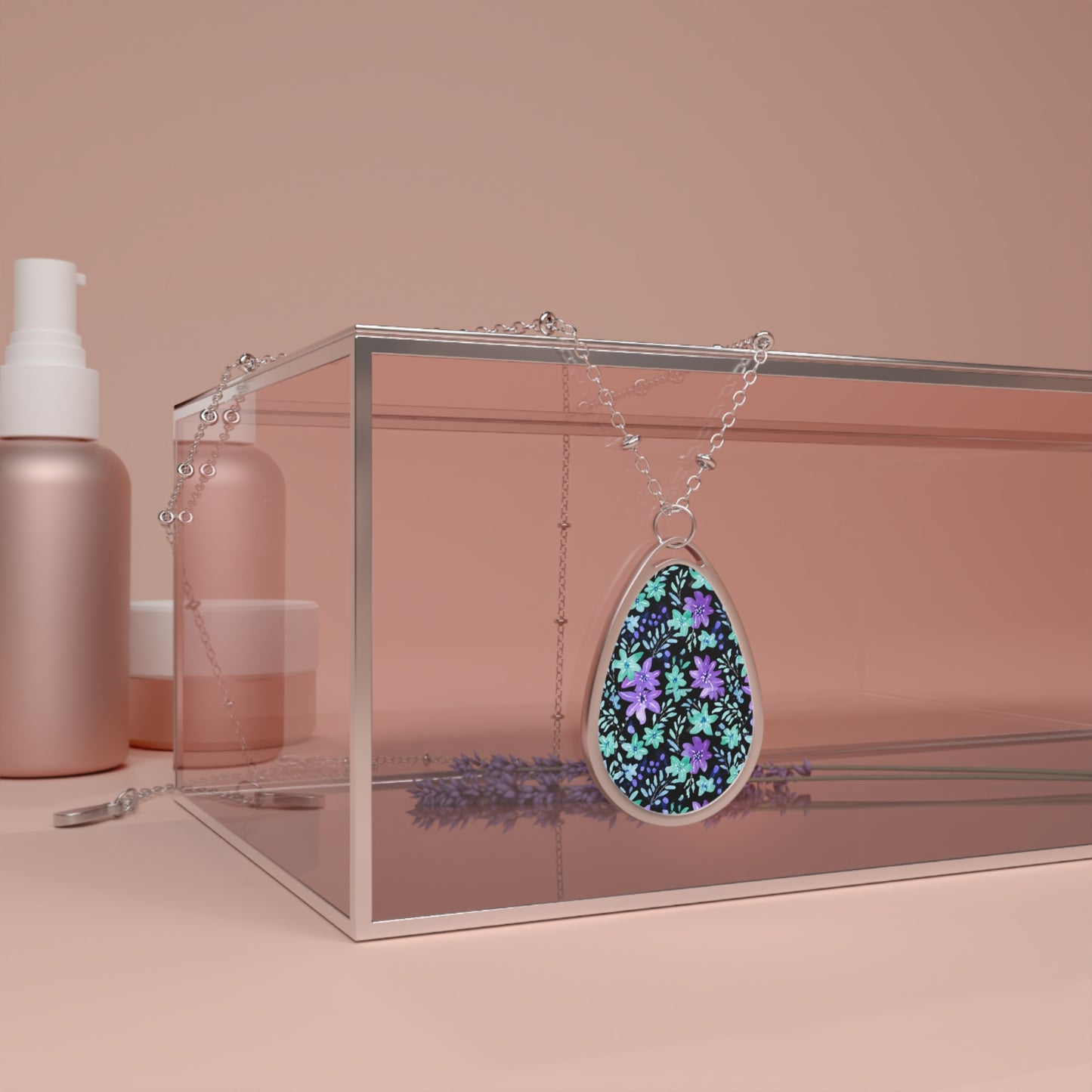 Floral Oval Pendant Mesmerising Design Necklace | Neckpiece