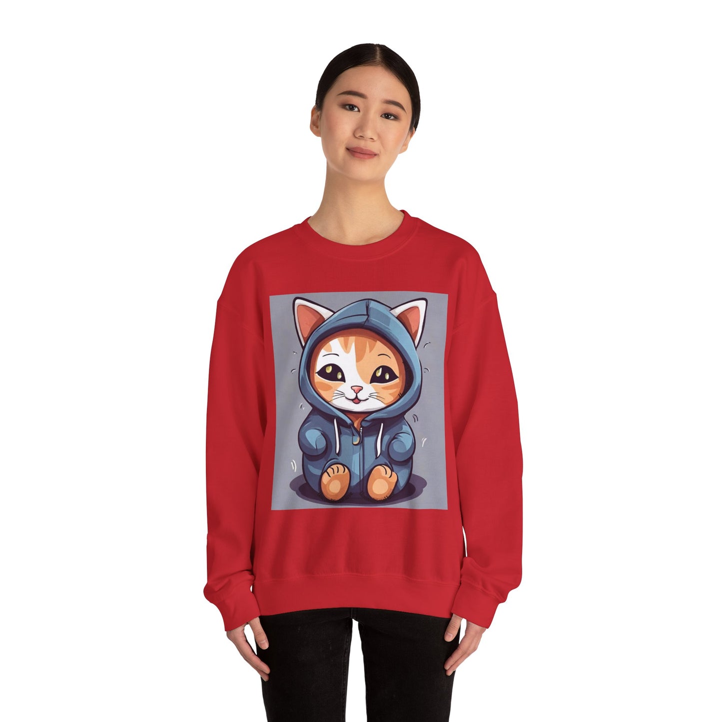 🐾 Cute Cat Hoodie Crewneck Sweatshirt | Unconditional Love Subliminals | Manifestation Apparel