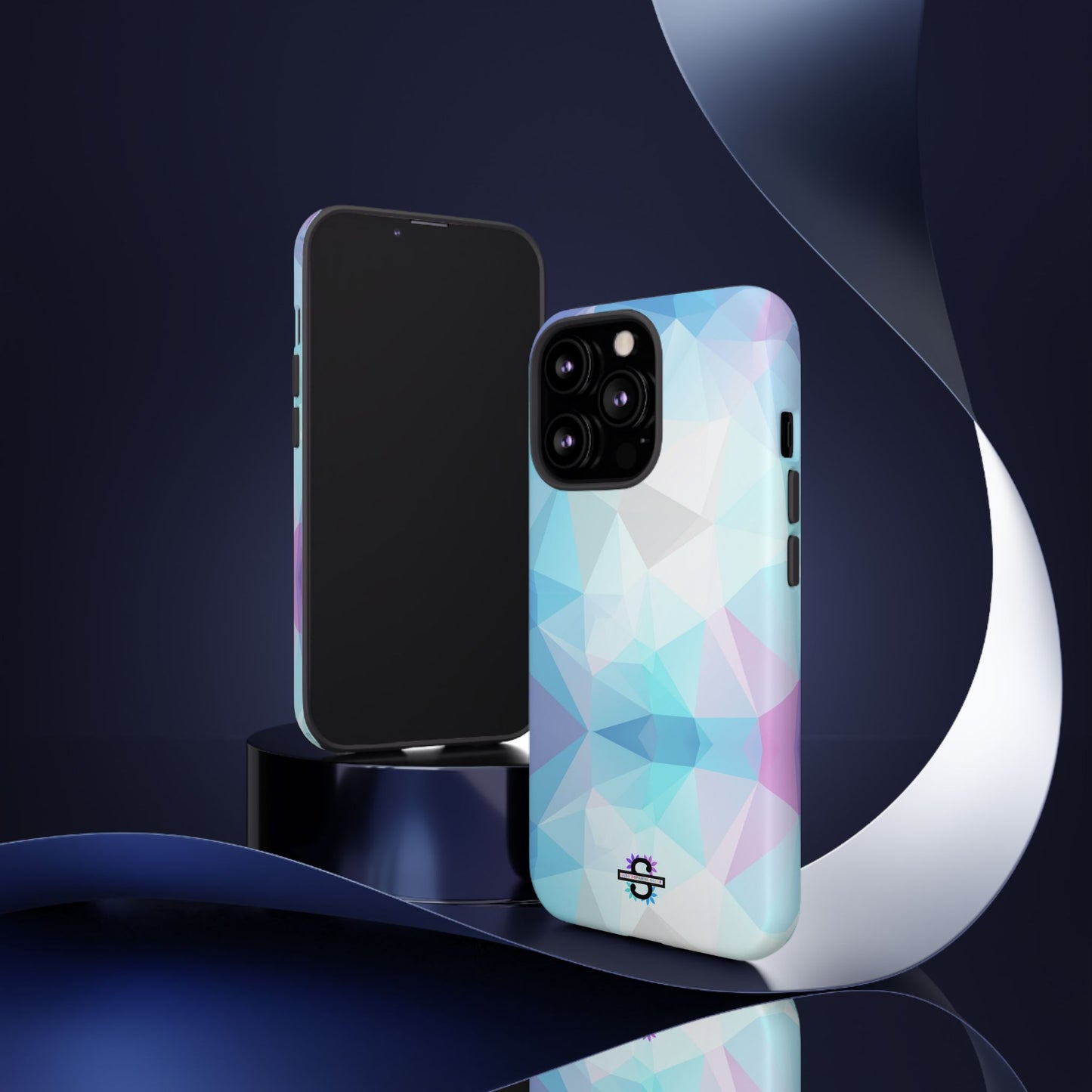Geometric Blue Phone Cover