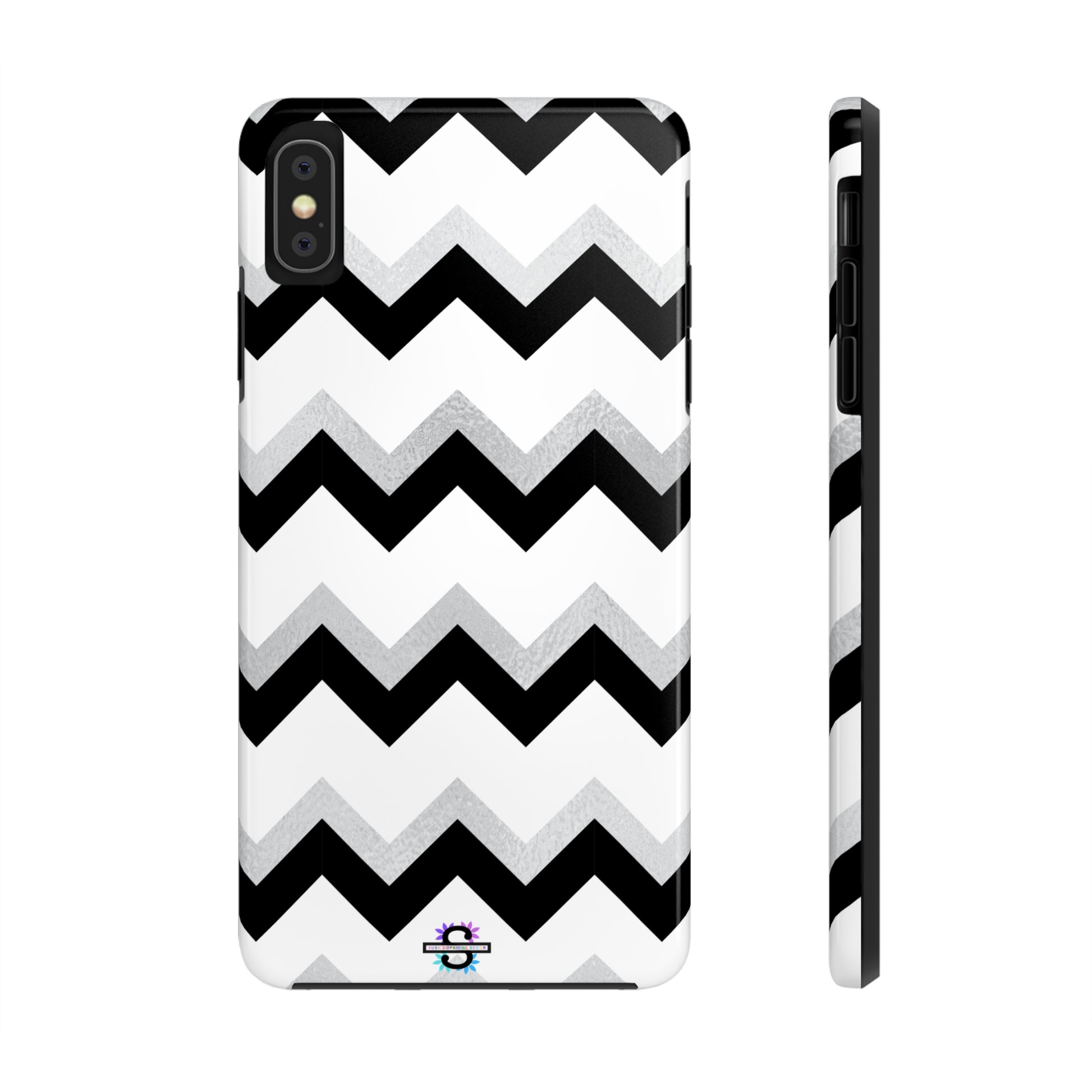 Zig Zag Black and White Phone Case | Mobile CoverSush Dopamine Decor