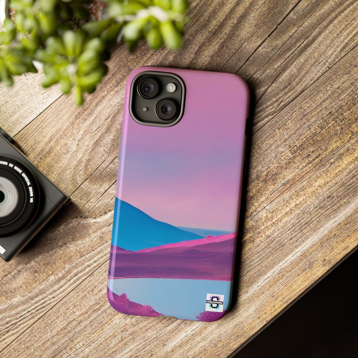 Pink Blue landscape design Phone cover | Mobile case