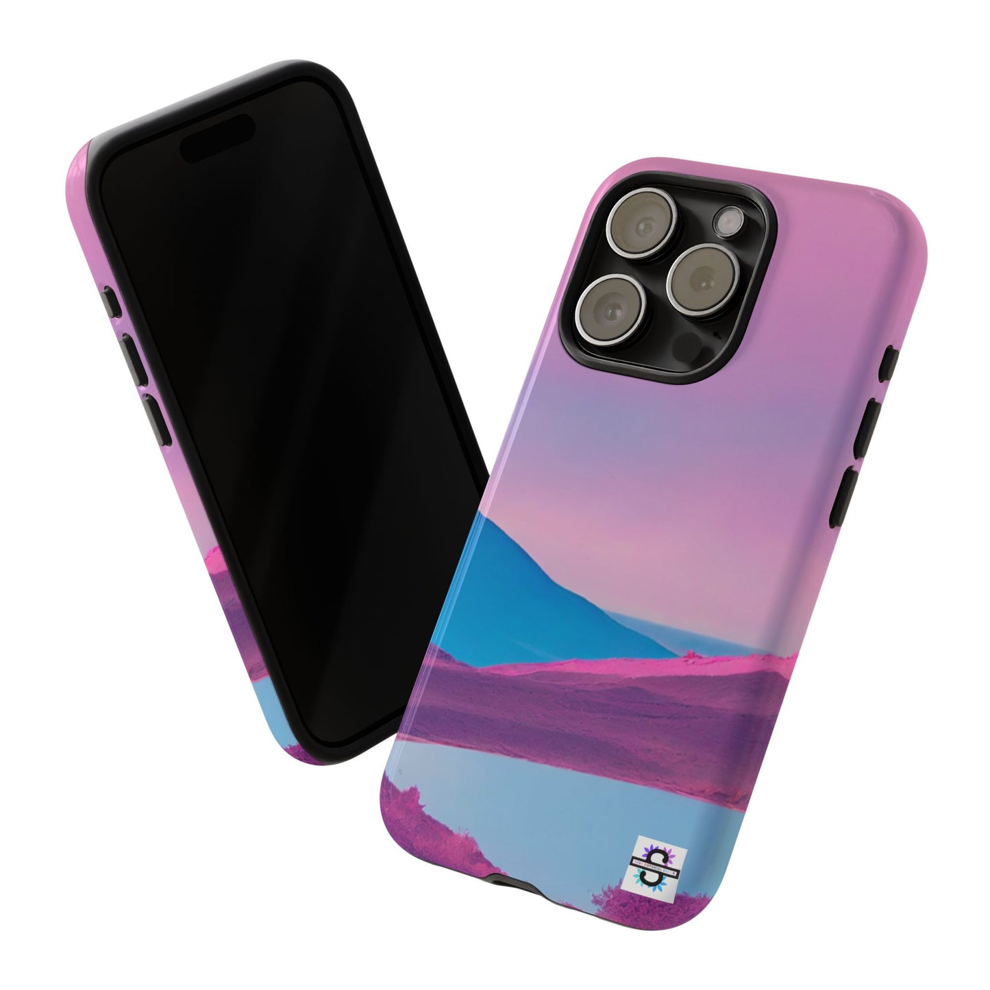 Pink Blue landscape design Phone cover | Mobile case