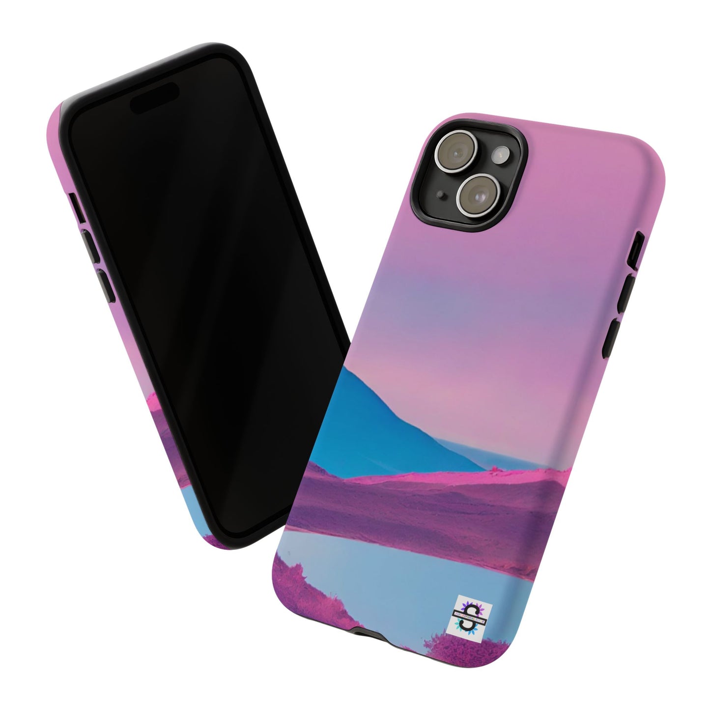 Pink Blue landscape design Phone cover | Mobile case