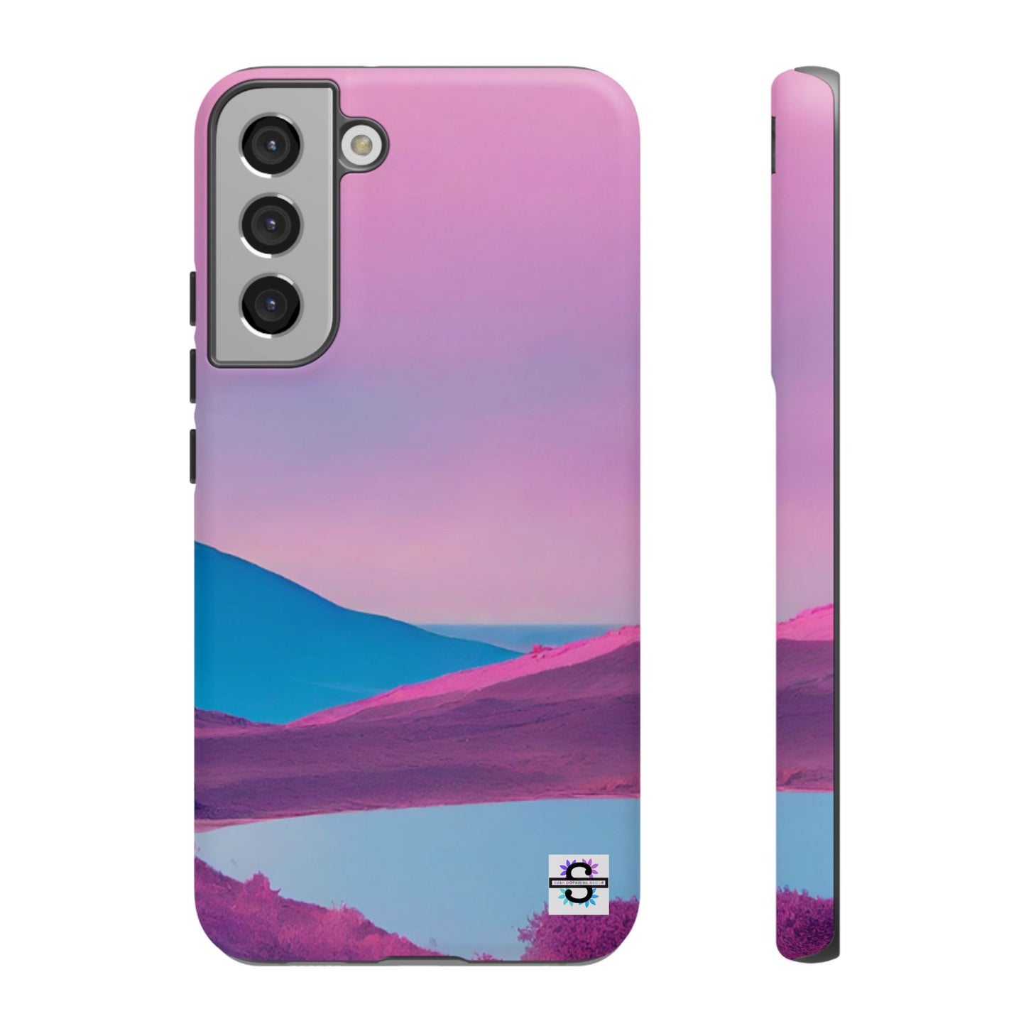 Pink Blue landscape design Phone cover | Mobile case