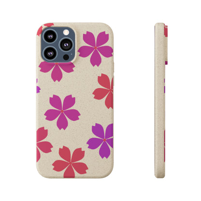 Eco friendly Red floral Phone case