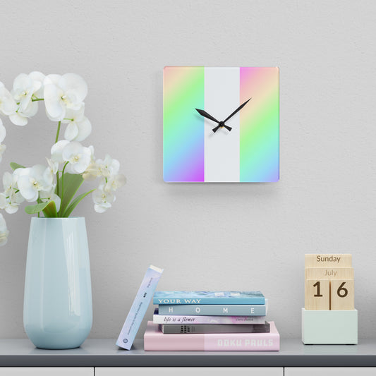 Unique Colorful Gradient Wall Clock, Colorful Striped Design, Unique Gifts, Unique Clock, Chromatic Clock, Home Decor Item