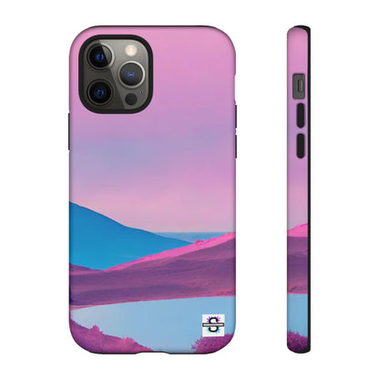 Pink Blue landscape design Phone cover | Mobile case