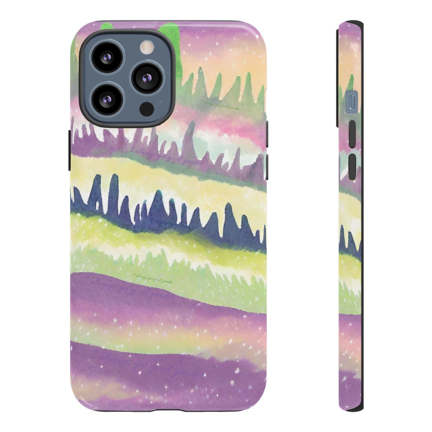 Limited Edition | Subliminals for good grades | Beautiful Abstract Landscape Phone Case – Nature Design Mobile Cover with Dual Protection