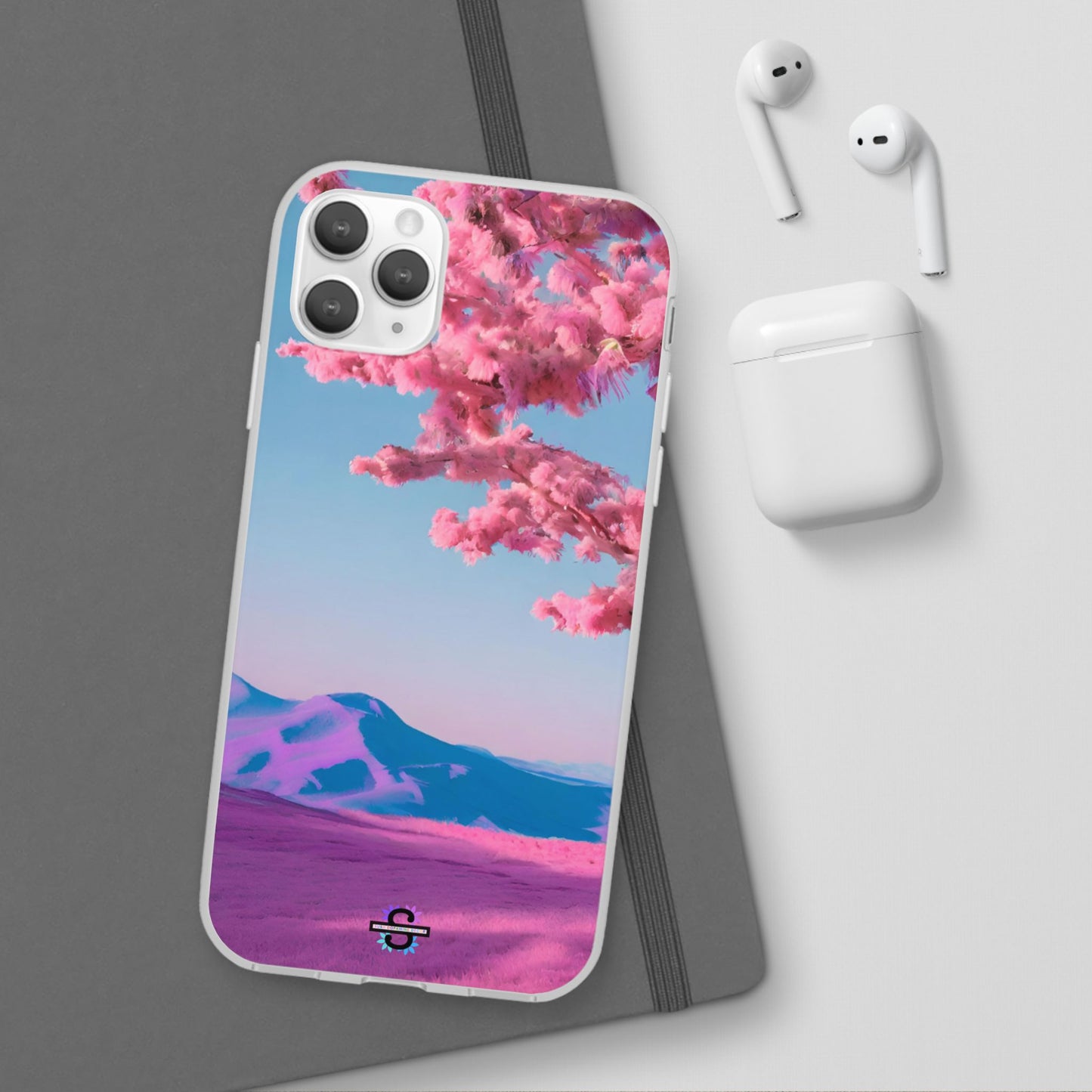 Flexi Pink landscape cherry blossom Phone case | Mobile cover