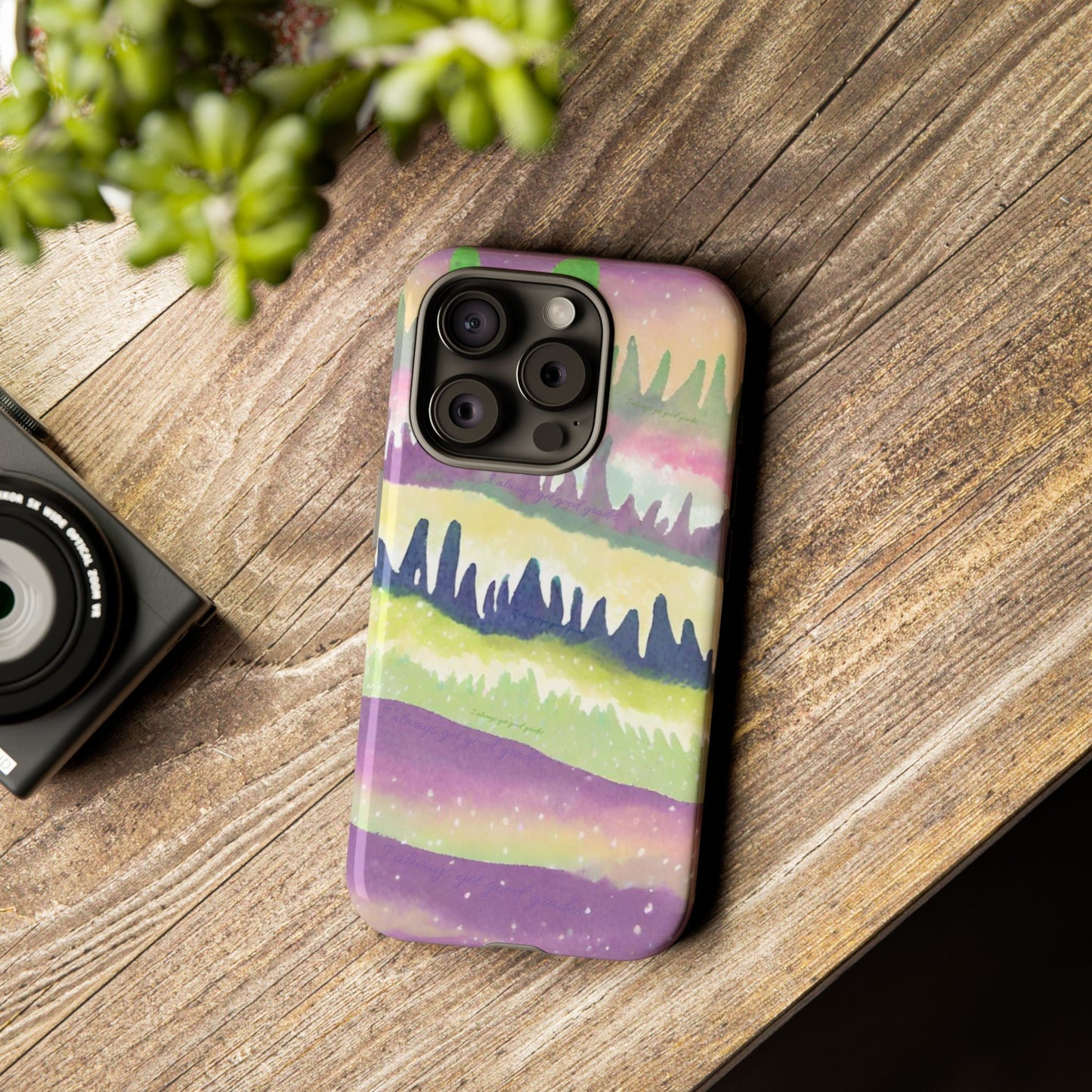 Limited Edition | Subliminals for good grades | Beautiful Abstract Landscape Phone Case – Nature Design Mobile Cover with Dual Protection