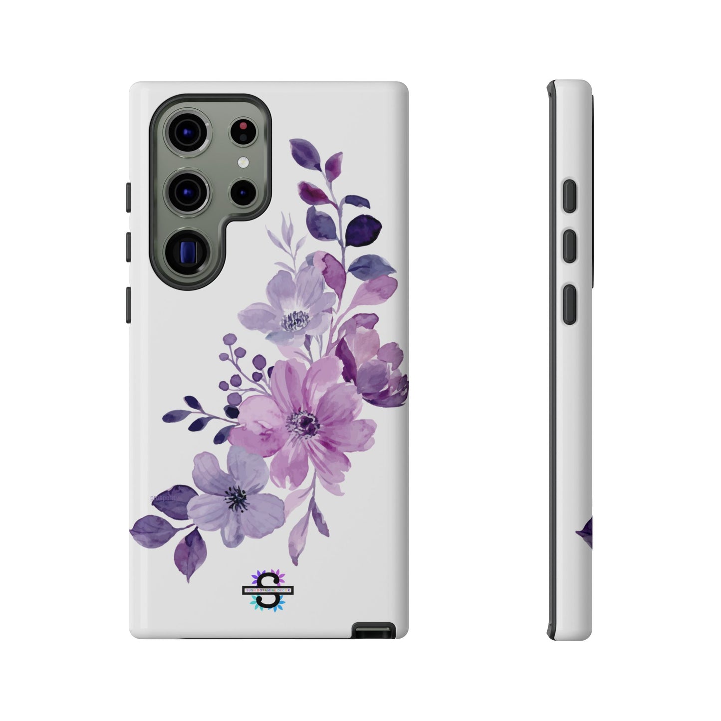 Limited Edition Floral Purple Phone Case | Prosperity Subliminals | Protective Hard Cover | Exclusive Collector's item
