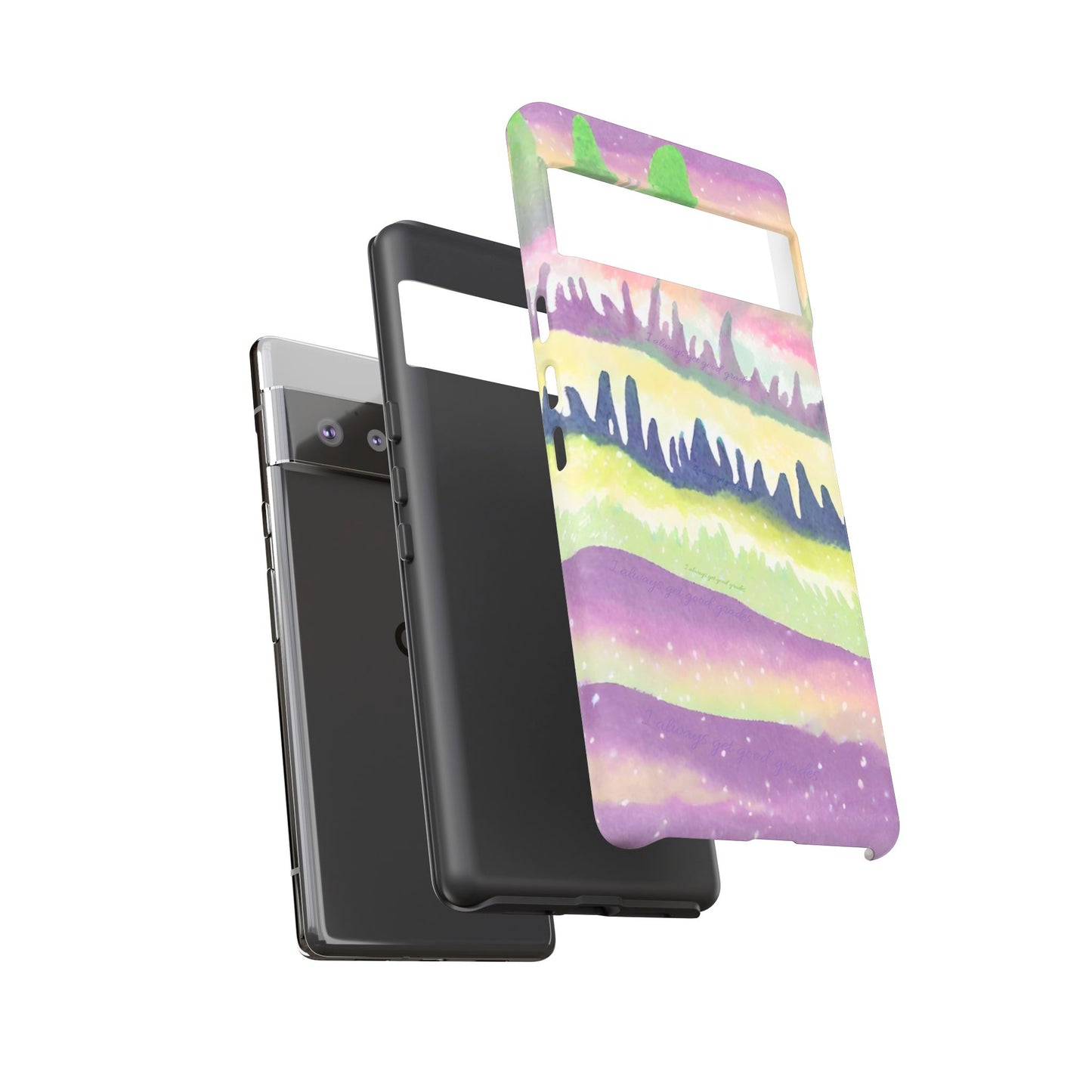 Limited Edition | Subliminals for good grades | Beautiful Abstract Landscape Phone Case – Nature Design Mobile Cover with Dual Protection