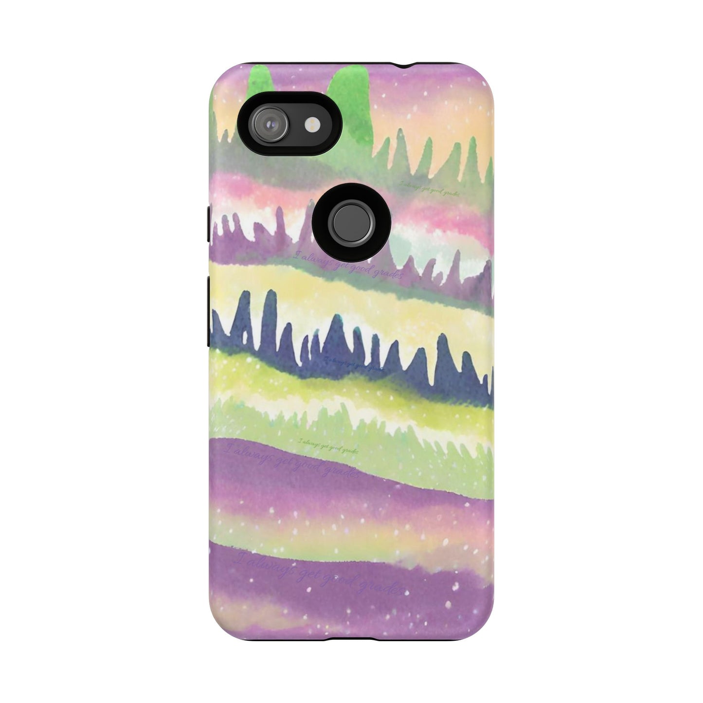 Limited Edition | Subliminals for good grades | Beautiful Abstract Landscape Phone Case – Nature Design Mobile Cover with Dual Protection