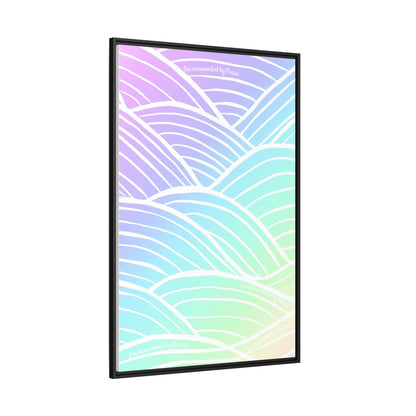 Peaceful Gradient Wall Art | Limited Edition Subliminal Canvas | Black or White Pinewood Frame | Eco-Friendly, Collectors Piece (Only 5 Worldwide)