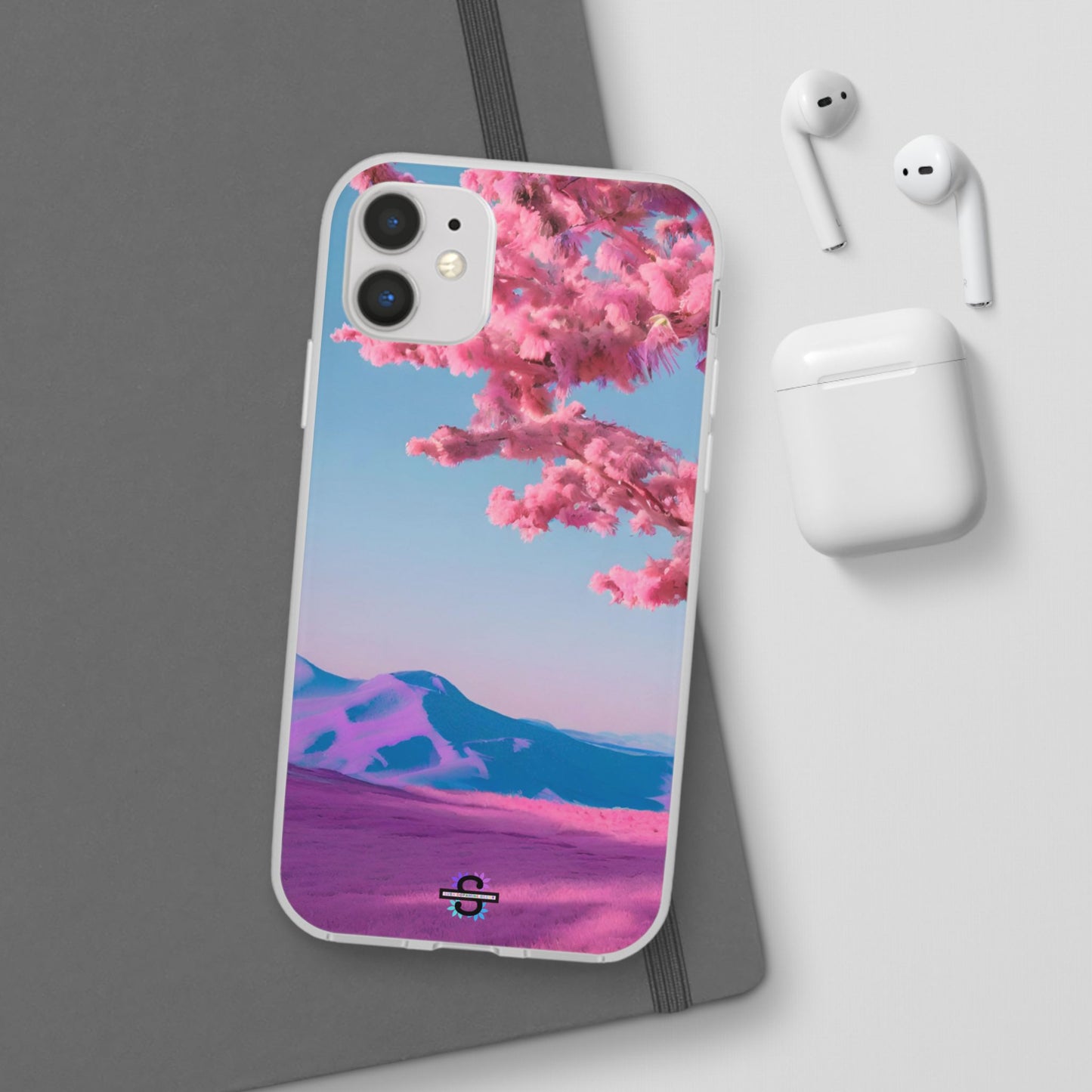 Flexi Pink landscape cherry blossom Phone case | Mobile cover