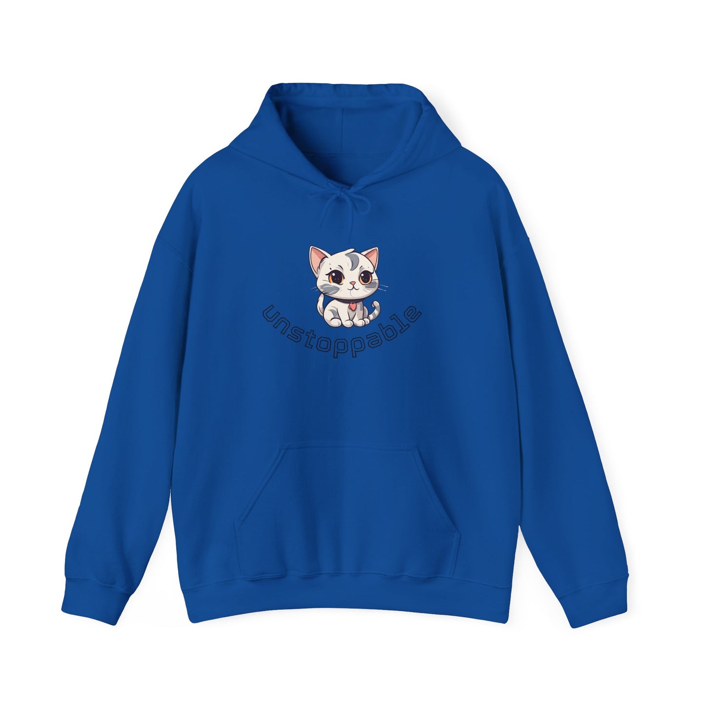 Unisex Heavy Blend™ Hooded Sweatshirt – Cute Cat Hoodie | Unstoppable | Powerful Subliminal | Cat Energy | Success Subliminal