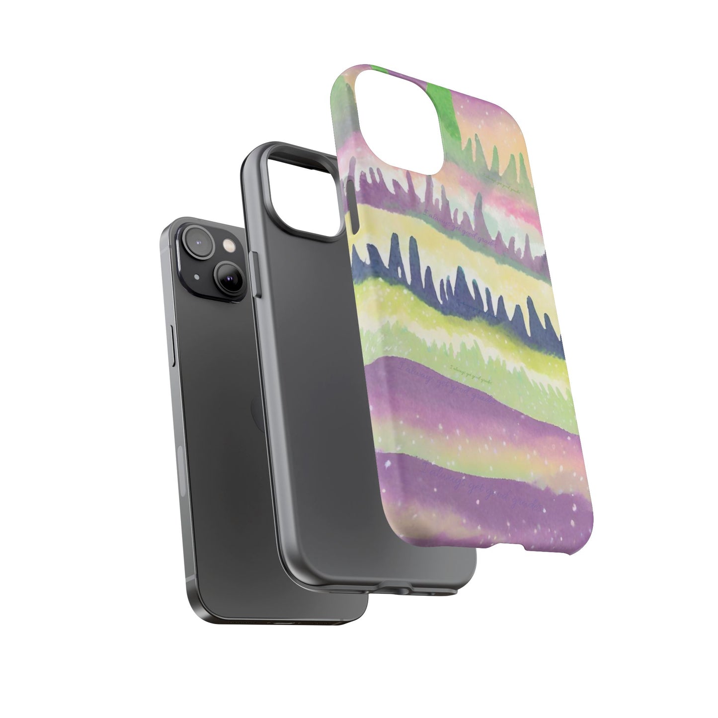 Limited Edition | Subliminals for good grades | Beautiful Abstract Landscape Phone Case – Nature Design Mobile Cover with Dual Protection