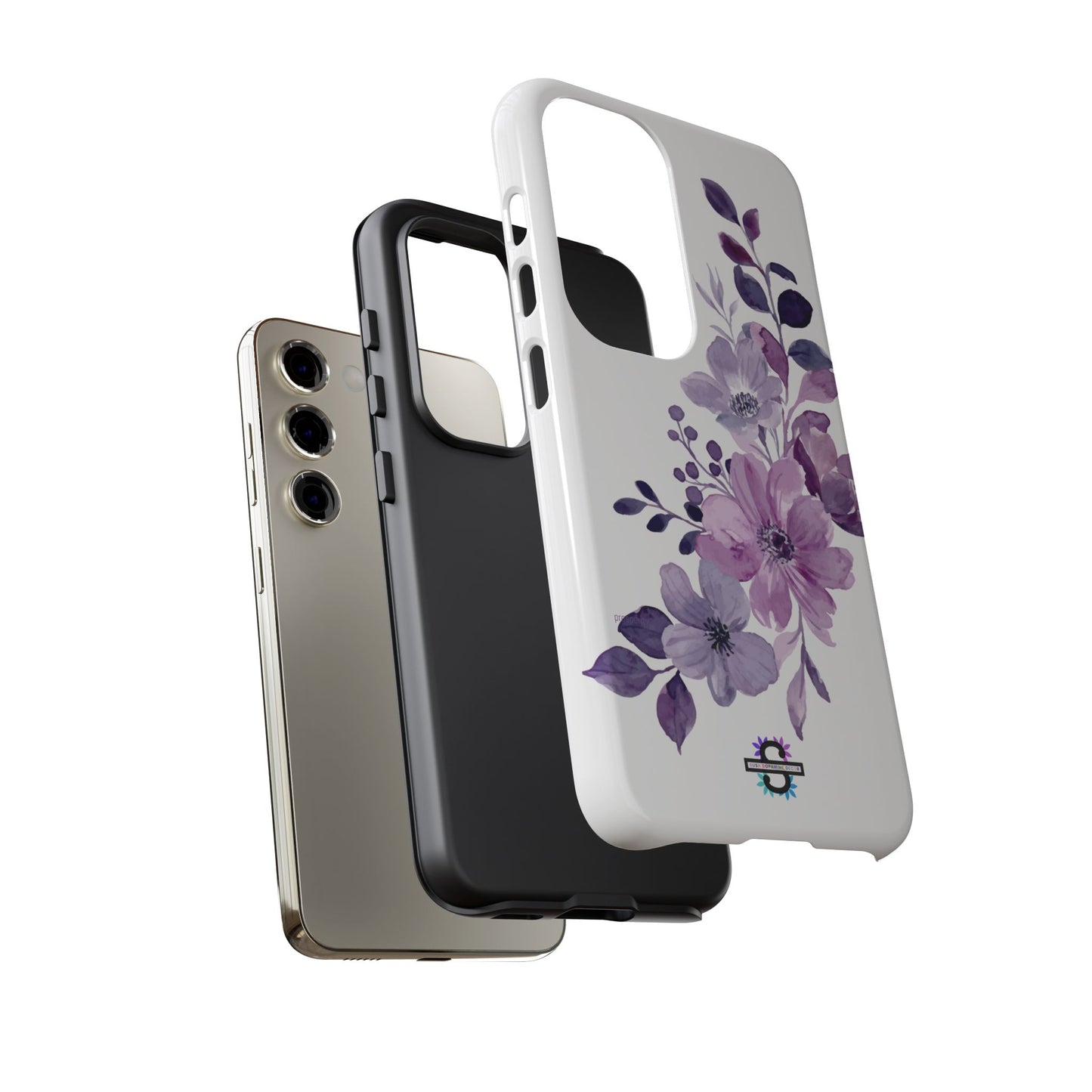 Limited Edition Floral Purple Phone Case | Prosperity Subliminals | Protective Hard Cover | Exclusive Collector's item