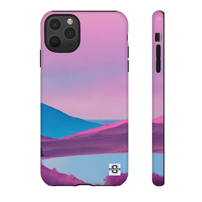 Pink Blue landscape design Phone cover | Mobile case