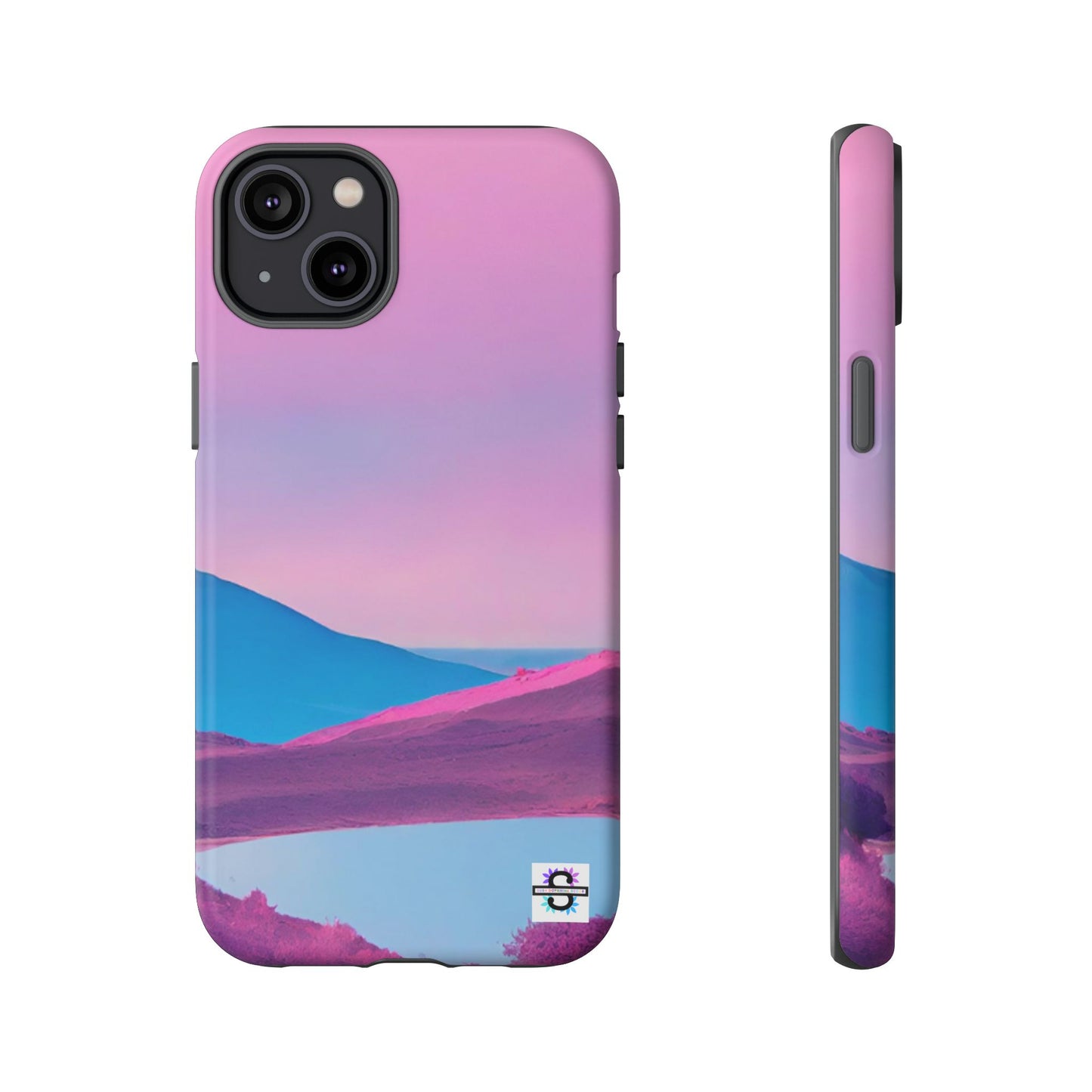 Pink Blue landscape design Phone cover | Mobile case