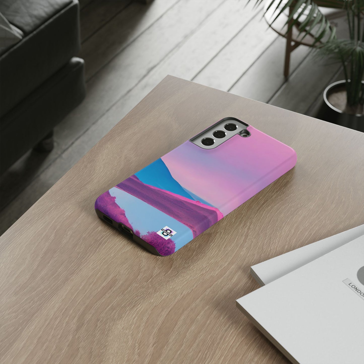 Pink Blue landscape design Phone cover | Mobile case