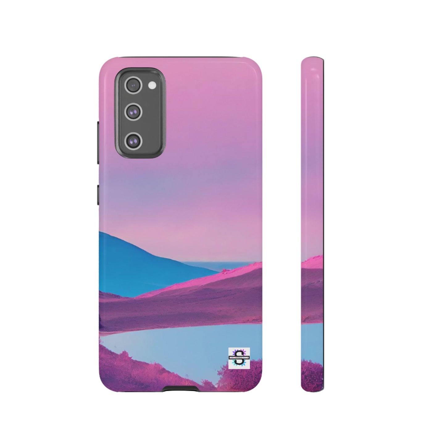 Pink Blue landscape design Phone cover | Mobile case