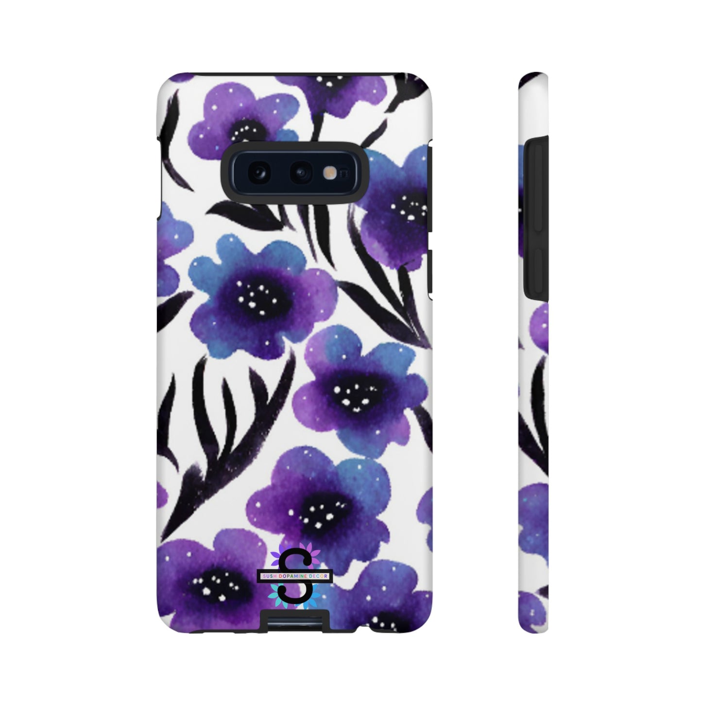 Couverture de téléphone florale violette | Étui pour téléphone