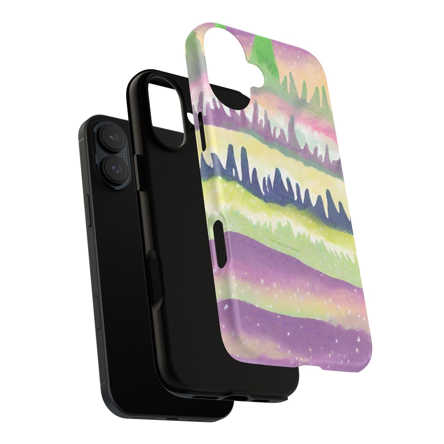 Limited Edition | Subliminals for good grades | Beautiful Abstract Landscape Phone Case – Nature Design Mobile Cover with Dual Protection