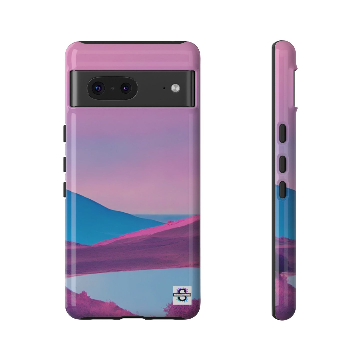 Pink Blue landscape design Phone cover | Mobile case