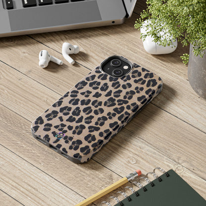 Black and Brown Mobile Cover, Leopard Print, Stylish Mobile Case, Accessories