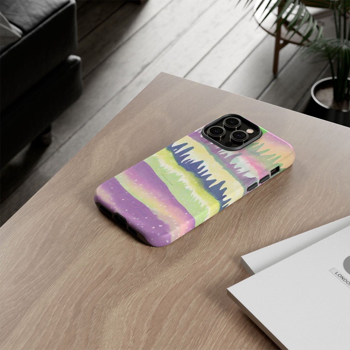 Limited Edition | Subliminals for good grades | Beautiful Abstract Landscape Phone Case – Nature Design Mobile Cover with Dual Protection