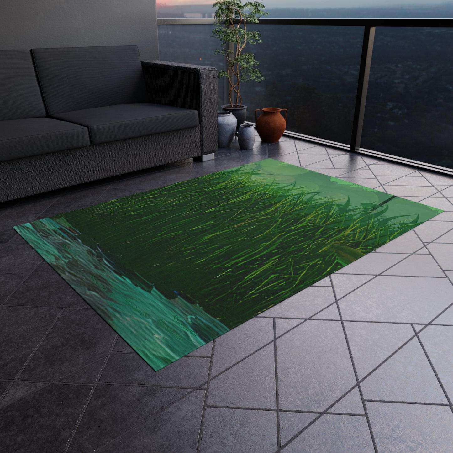 Nature Inspired Outdoor Rug for Patios, Camping, and Picnics - Sustainable Decor,A Attract Abundance Subliminals | Limited Edition Collectible