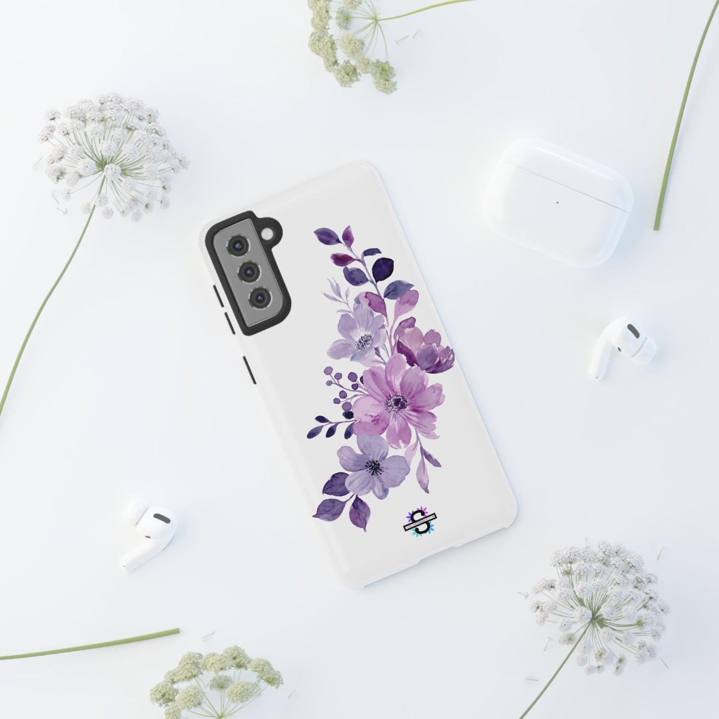 Limited Edition Floral Purple Phone Case | Prosperity Subliminals | Protective Hard Cover | Exclusive Collector's item