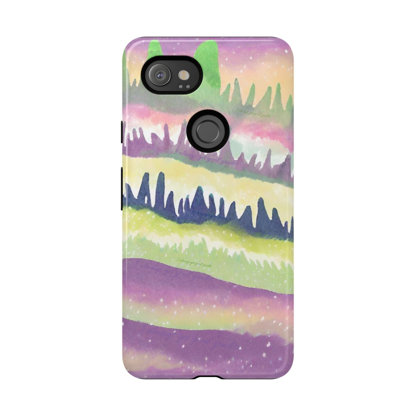 Limited Edition | Subliminals for good grades | Beautiful Abstract Landscape Phone Case – Nature Design Mobile Cover with Dual Protection
