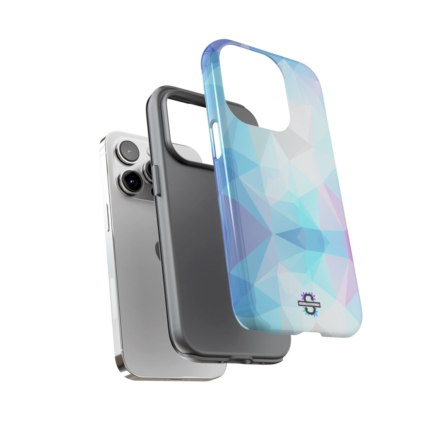 Geometric Blue Phone Cover