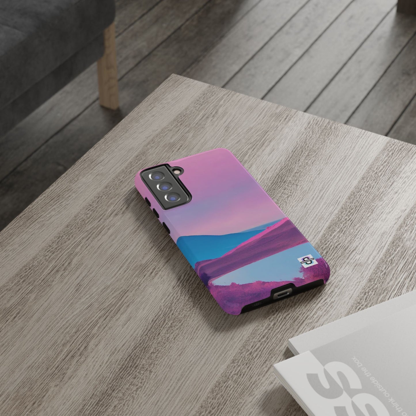Pink Blue landscape design Phone cover | Mobile case