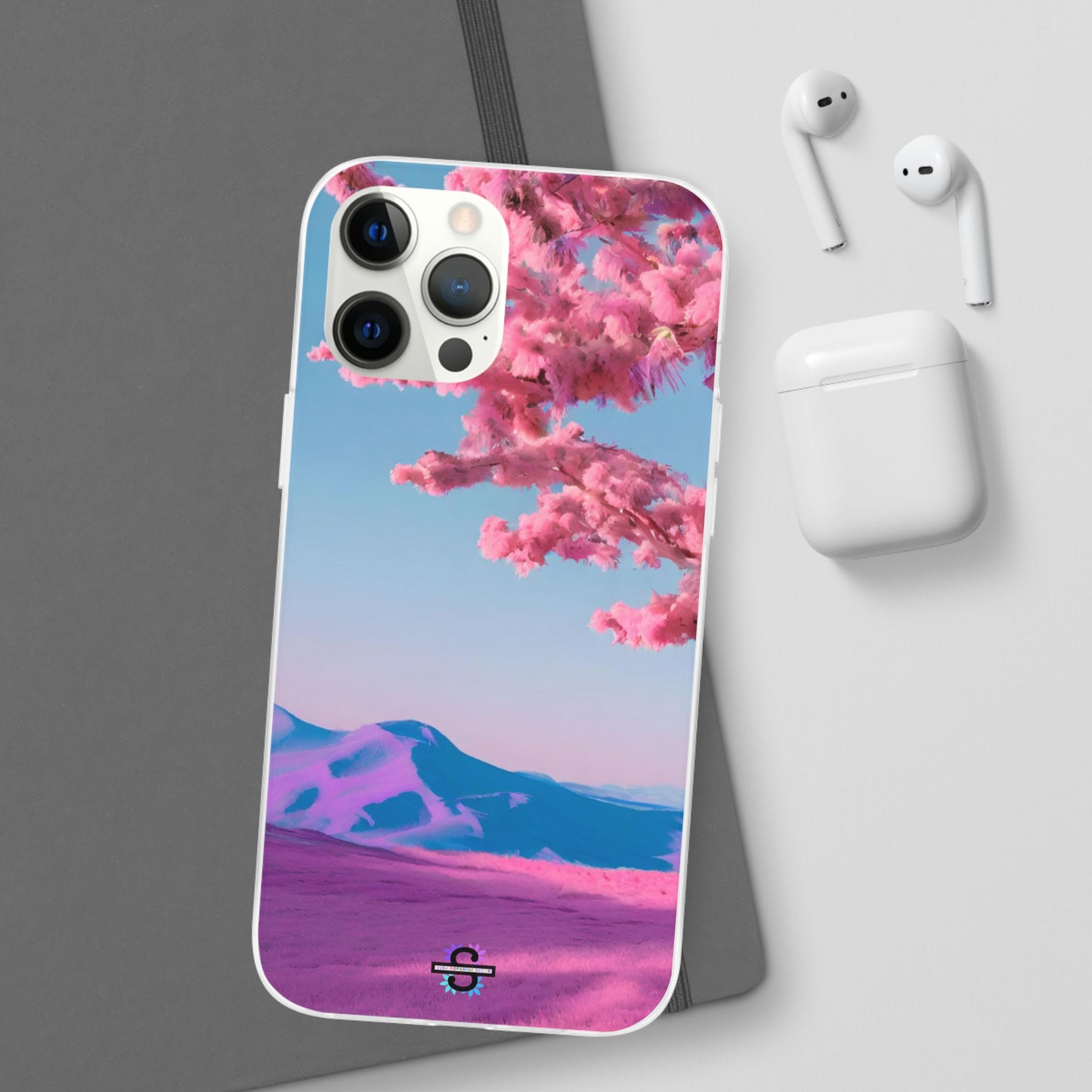 Flexi Pink landscape cherry blossom Phone case | Mobile cover