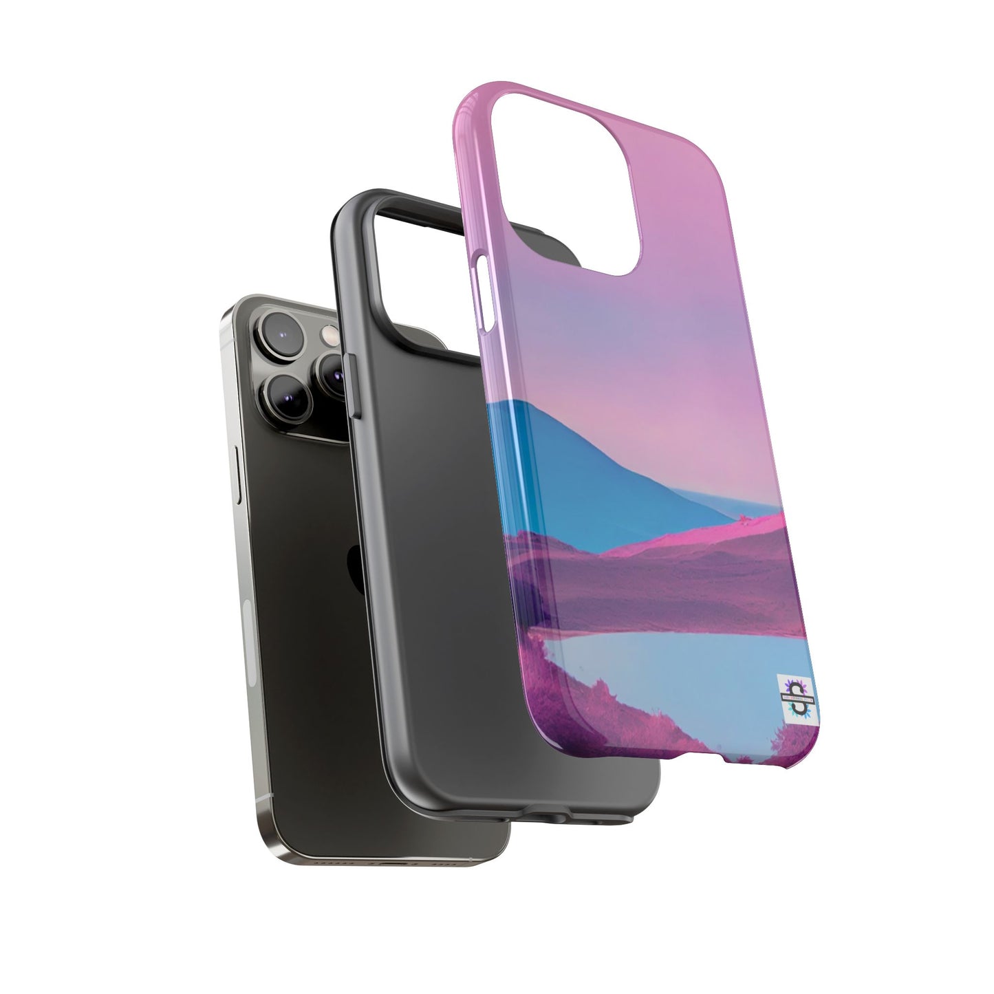 Pink Blue landscape design Phone cover | Mobile case