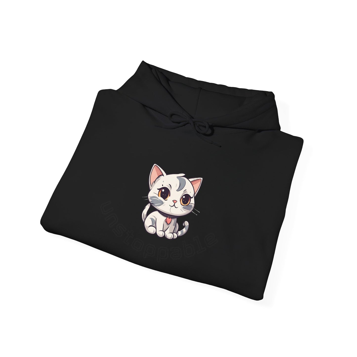 Unisex Heavy Blend™ Hooded Sweatshirt – Cute Cat Hoodie | Unstoppable | Powerful Subliminal | Cat Energy | Success Subliminal