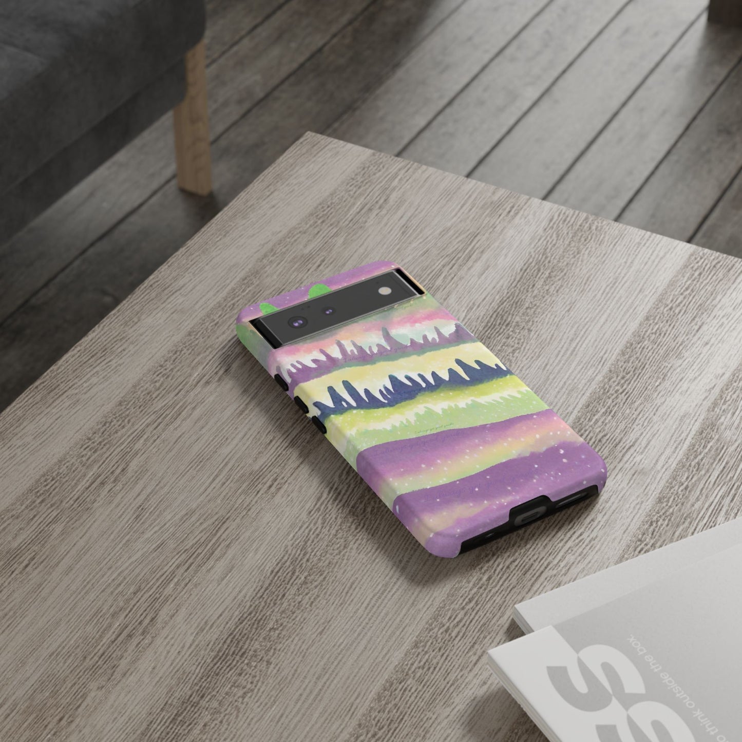 Limited Edition | Subliminals for good grades | Beautiful Abstract Landscape Phone Case – Nature Design Mobile Cover with Dual Protection