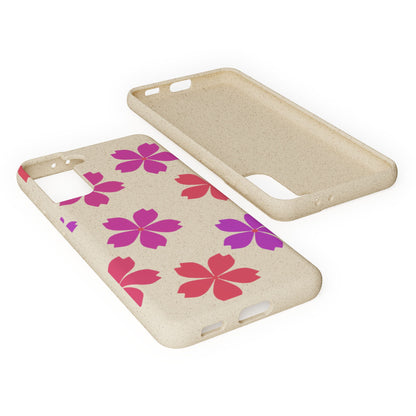 Eco friendly Red floral Phone case