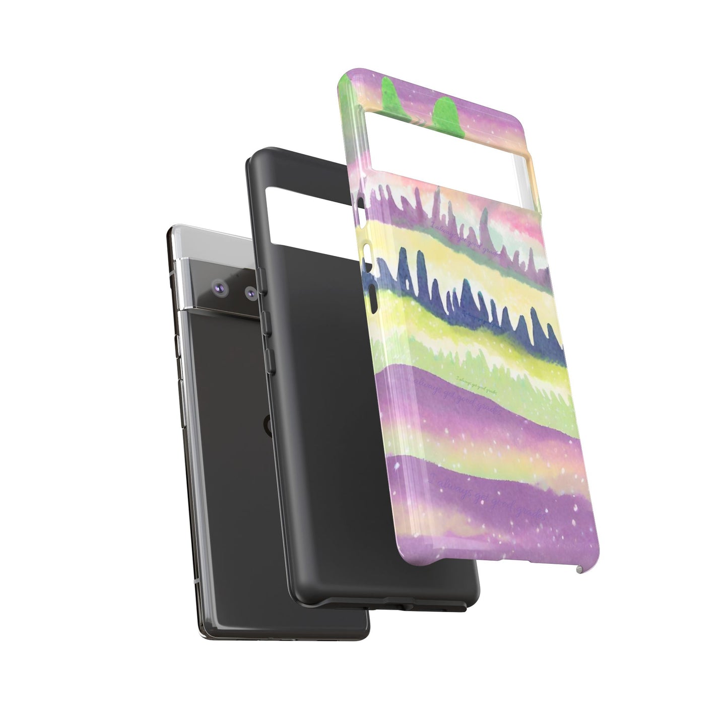 Limited Edition | Subliminals for good grades | Beautiful Abstract Landscape Phone Case – Nature Design Mobile Cover with Dual Protection