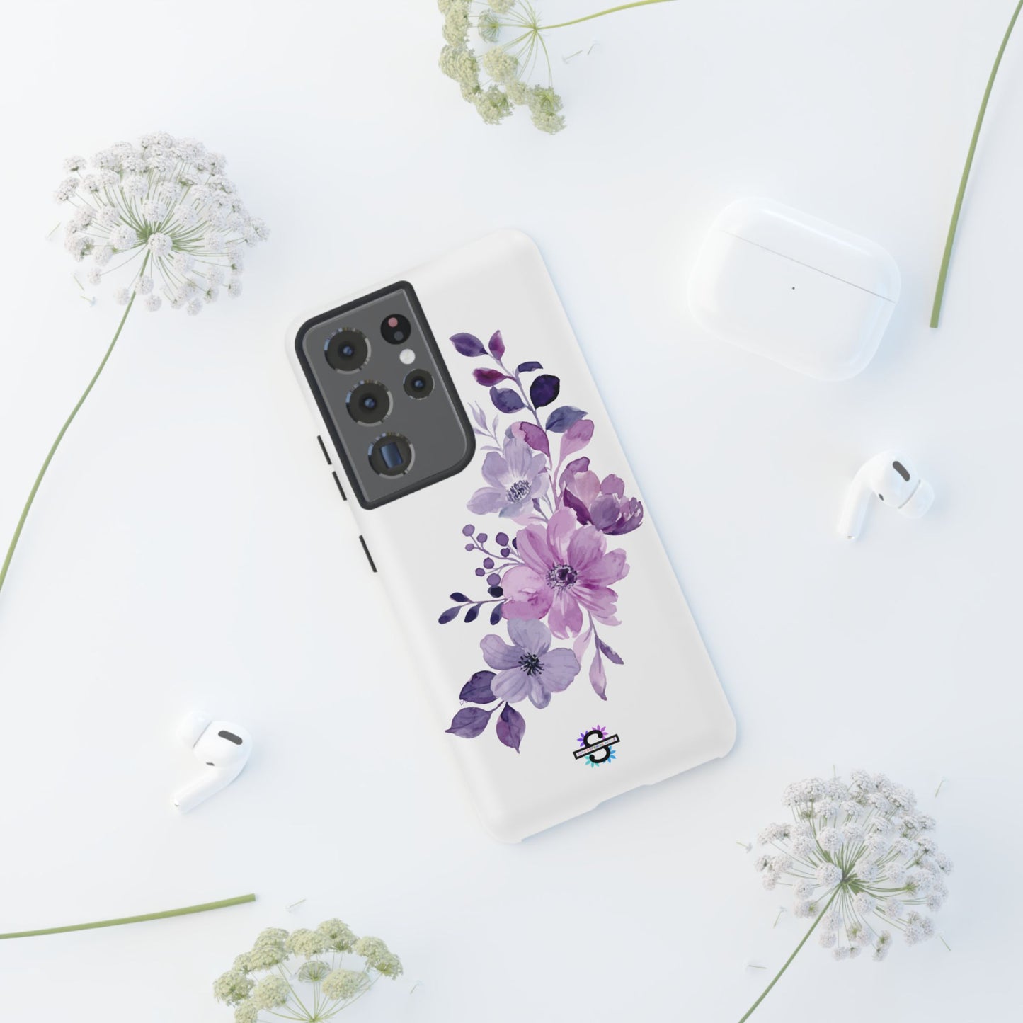 Limited Edition Floral Purple Phone Case | Prosperity Subliminals | Protective Hard Cover | Exclusive Collector's item