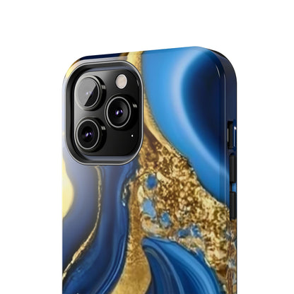 Royal Blue Gold Marble Phone Case | Mobile coverSush Dopamine Decor