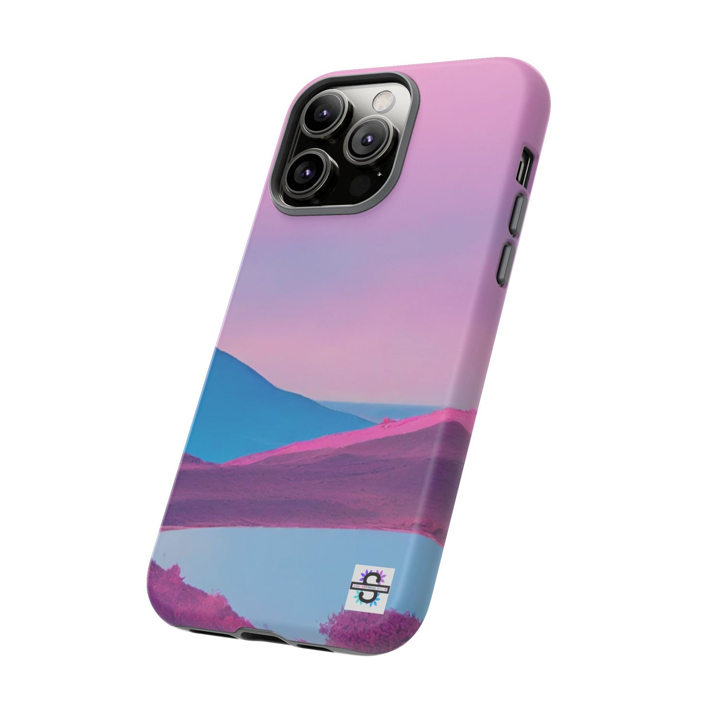 Pink Blue landscape design Phone cover | Mobile case