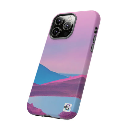 Pink Blue landscape design Phone cover | Mobile case