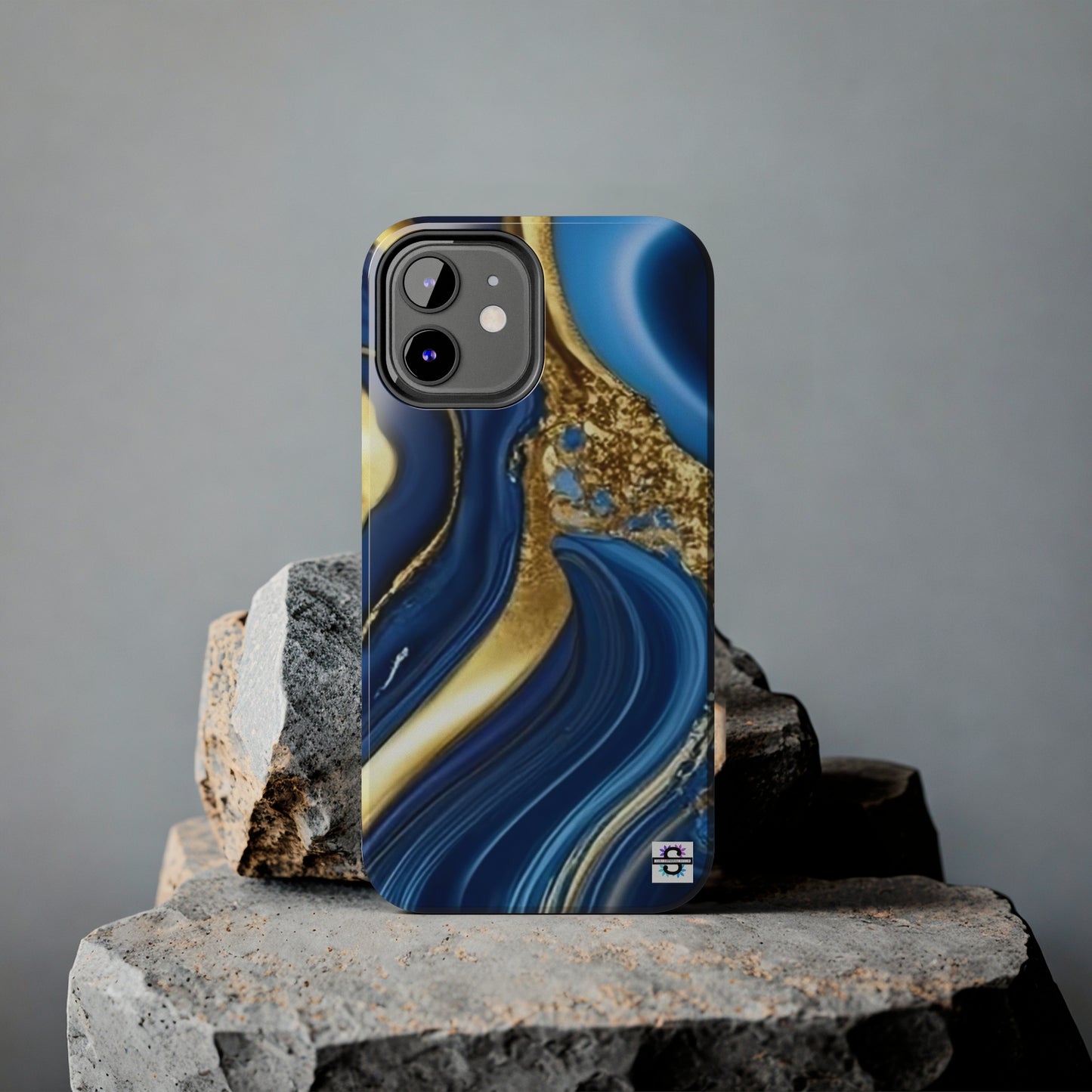 Royal Blue Gold Marble Phone Case | Mobile coverSush Dopamine Decor