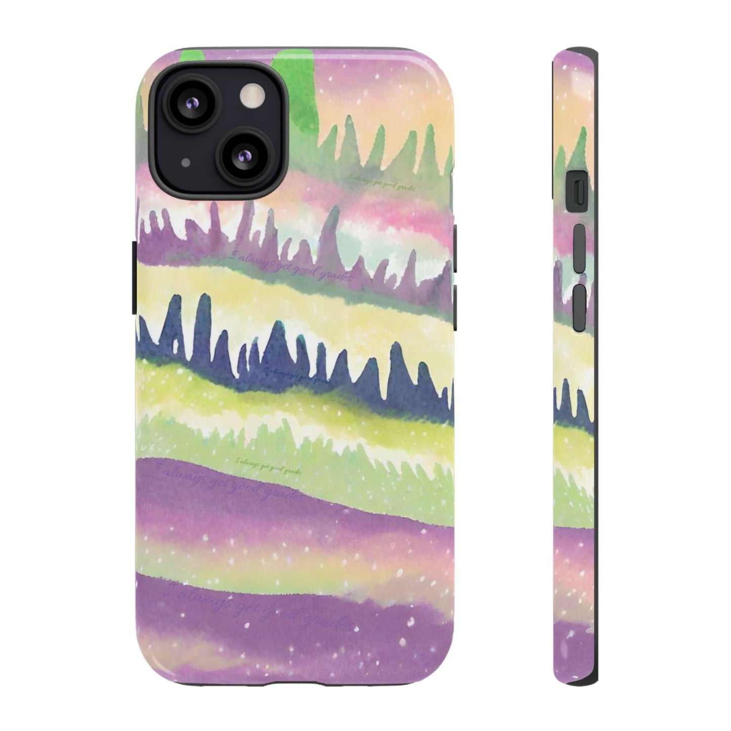 Limited Edition | Subliminals for good grades | Beautiful Abstract Landscape Phone Case – Nature Design Mobile Cover with Dual Protection
