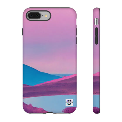 Pink Blue landscape design Phone cover | Mobile case